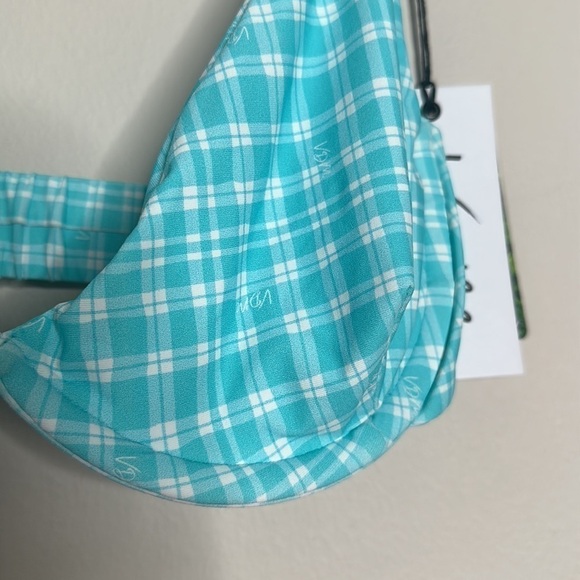 VDM The Label Heidi check light blue underwire bikini top NWT - Picture 4 of 6